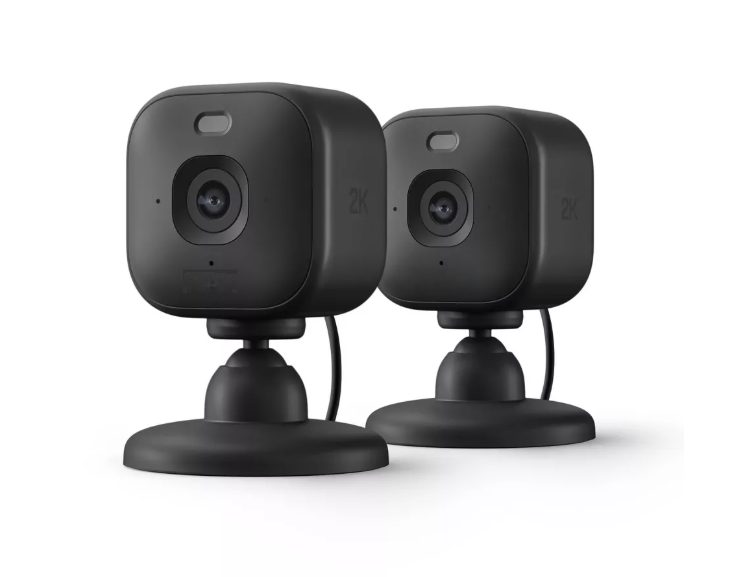 Twin-Pack Compact Plug-In Security Cameras with 2K HD Video and Two-Way Audio