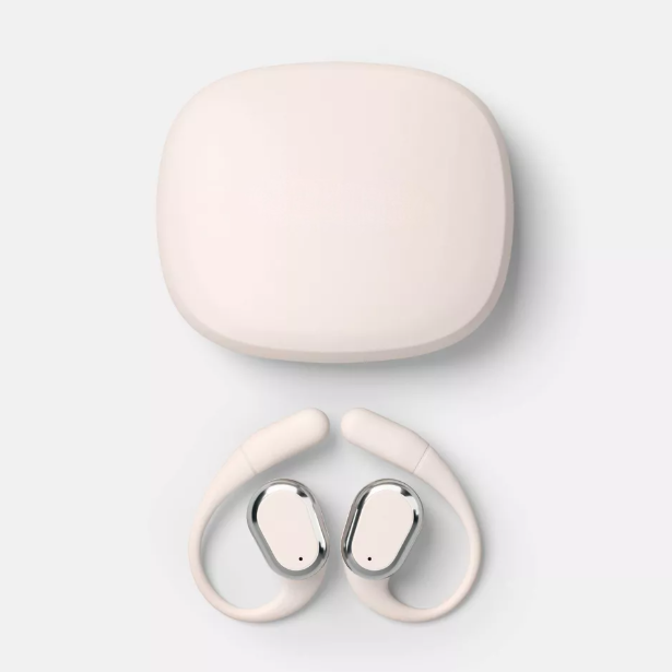 Secure-Fit Open-Ear Sport Headphones with Environmental Awareness and Built-In Mic