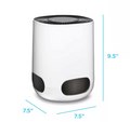 Compact 360-Degree Tabletop Air Purifier with True HEPA Filtration and Timer Function
